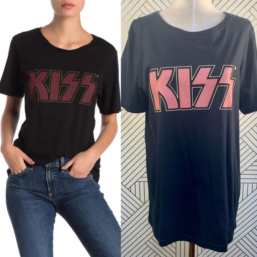 Project Karma Kiss Band Graphic T-Shirt Black‎
